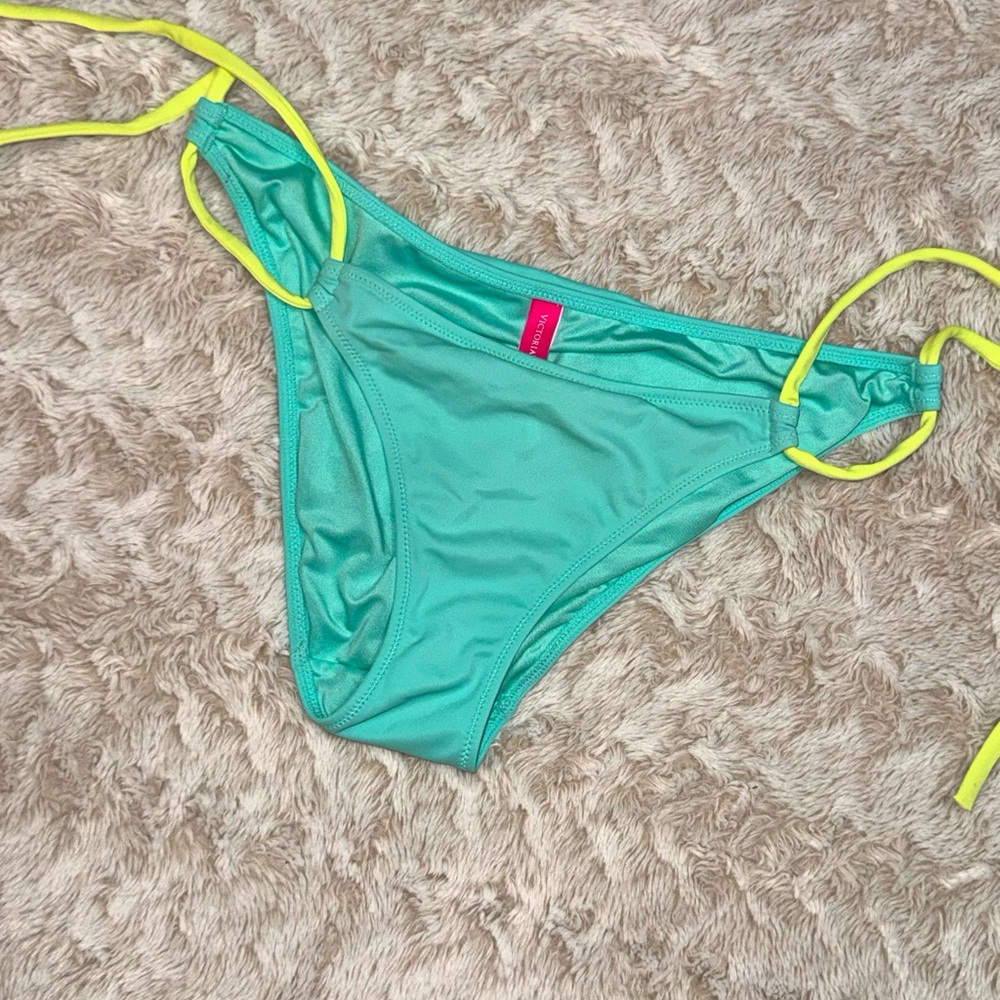 Victoria's Secret Teal Tie Bikini Bottom